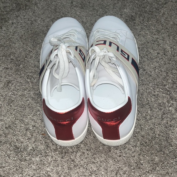 Gucci Striped leather sneaker - Picture 4 of 4